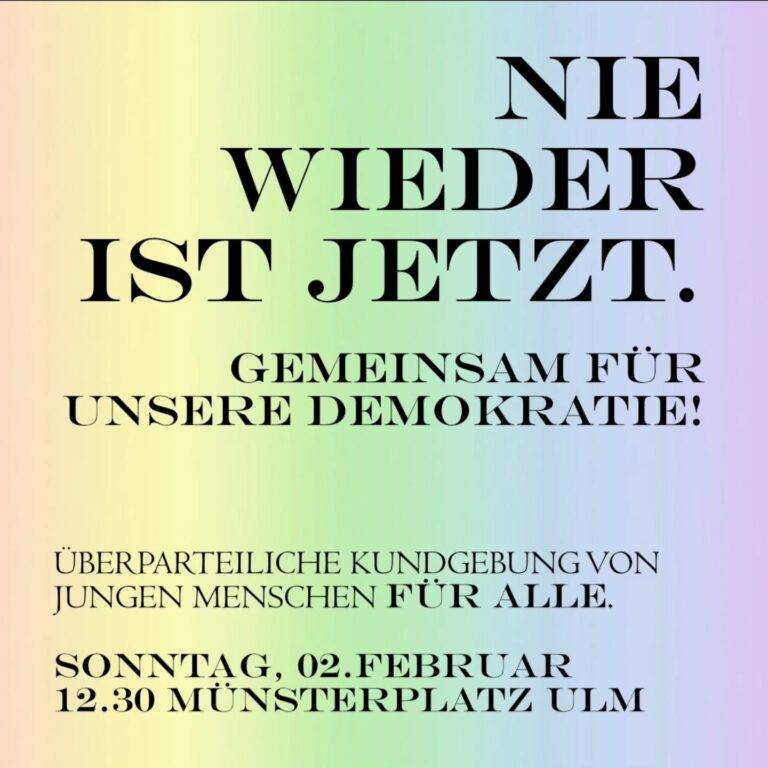 NIE WIEDER IST JETZT – für Demokratie einstehen