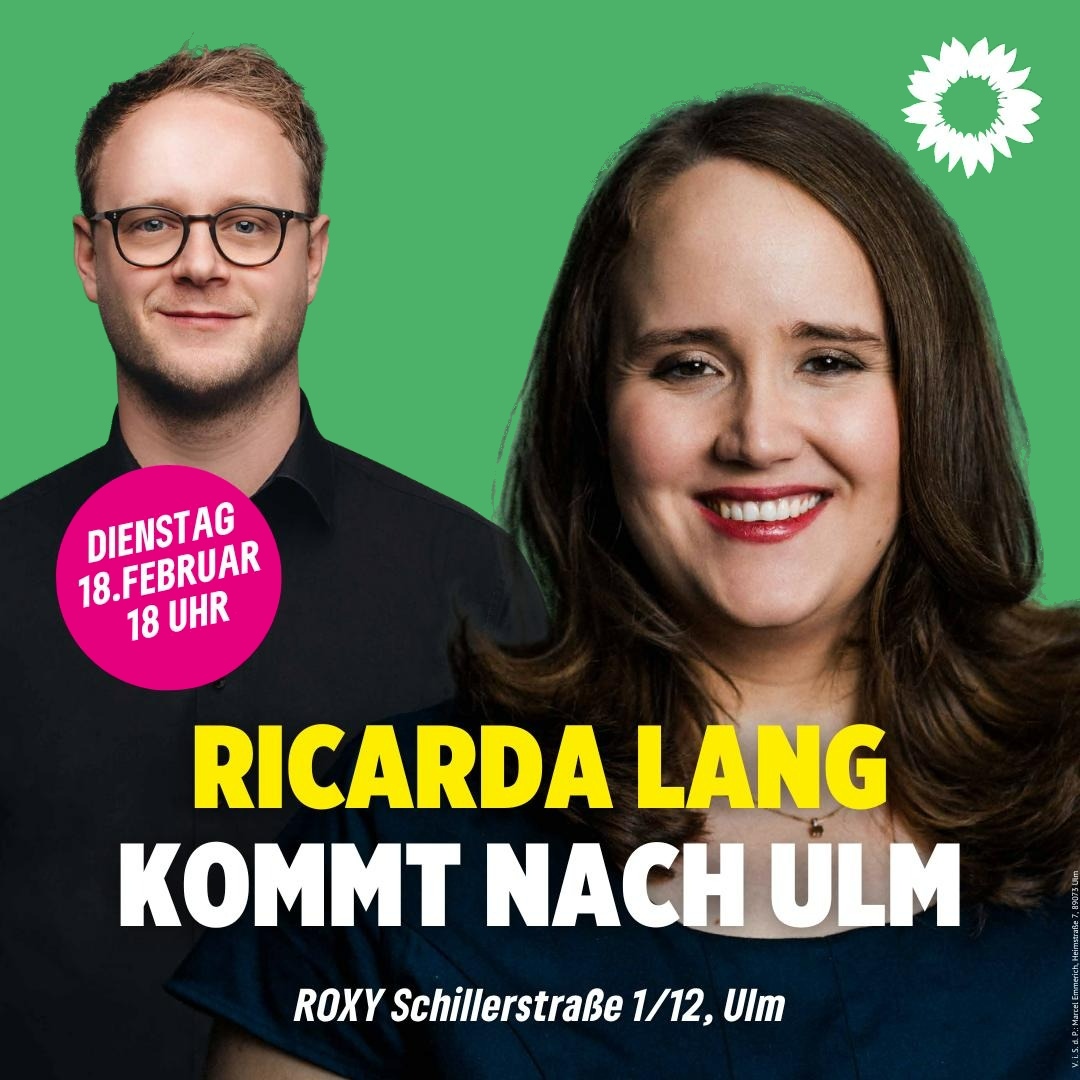 Ricarda Lang und Marcel Emmerich im Roxy Ulm