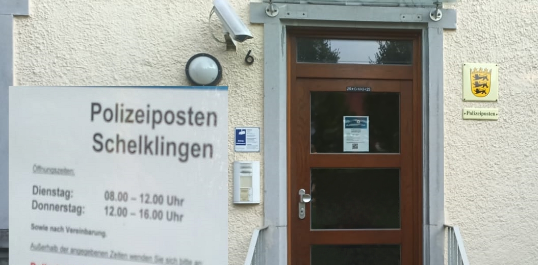 Polizeiposten Schelklingen - mit verkürzten Öffnungszeiten