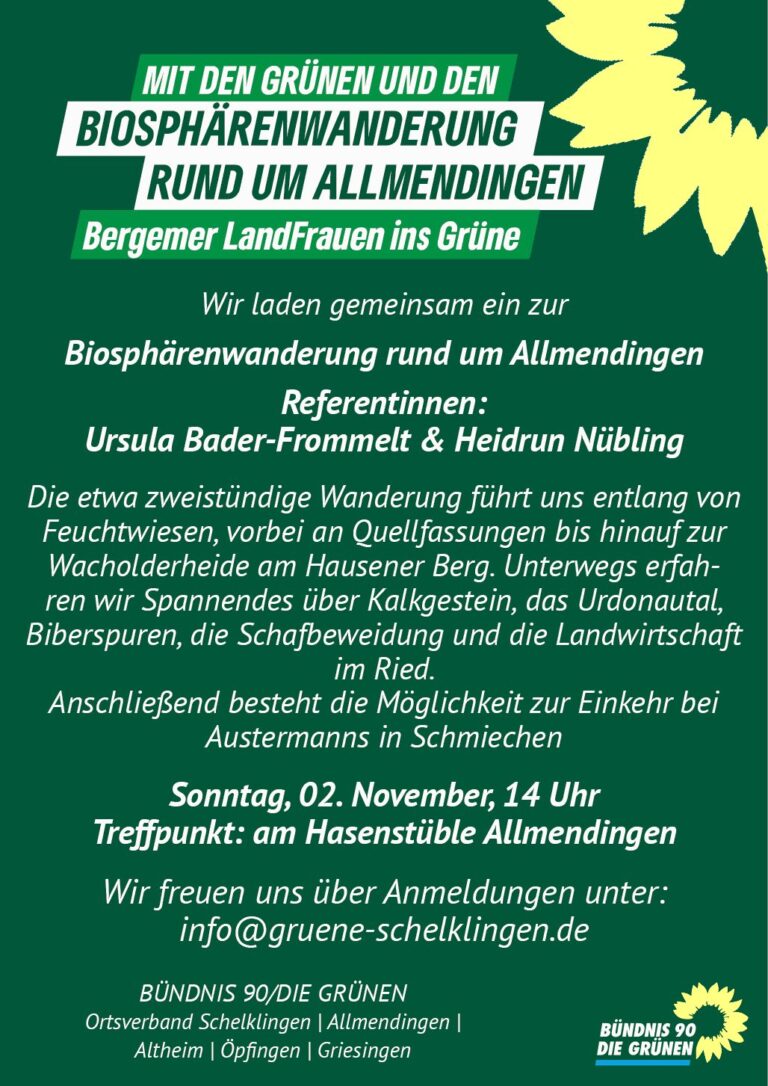 Biosphärenwanderung rund um Allmendingen