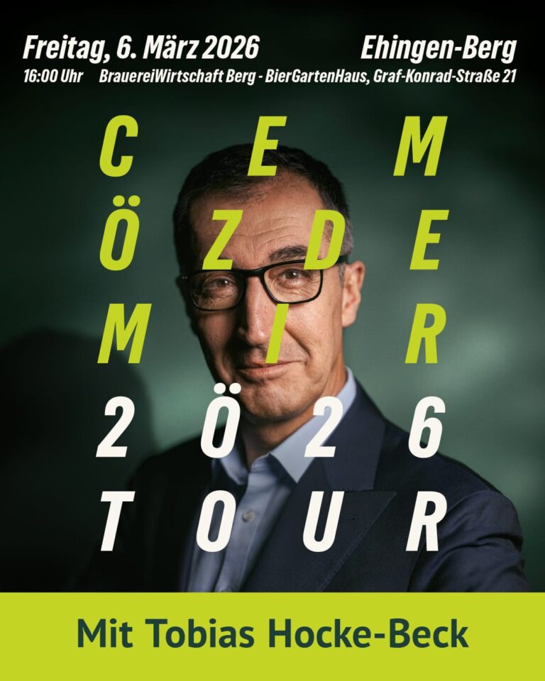 Cem Özdemir und Tobias Hocke-Beck in Ehingen