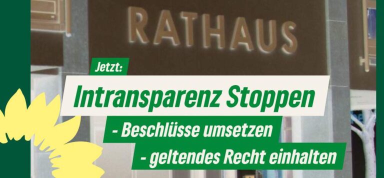 Transparenz: Notwendig aber offenbar unbequem!